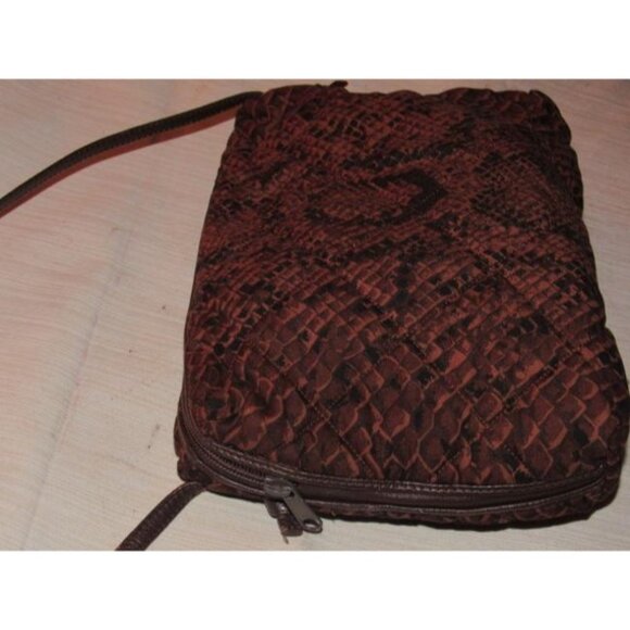 Bottega Veneta Vintage Crossbody Reptile Print Fabric In Browns - Picture 6 of 12